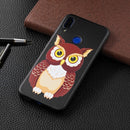 Embossed Painted Owl Pattern TPU Case for Xiaomi Redmi Note 7 / Redmi Note 7 Pro