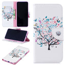 Colored Drawing Tree Pattern Horizontal Flip Leather Case for Xiaomi Redmi Note 7 / Redmi Note 7 Pro, with Holder & Card Slots & Wallet