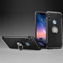 Magnetic 360 Degree Rotation Ring Holder Armor Protective Case for Xiaomi Note 6(Black)