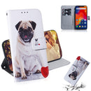 Pug Pattern Coloured Drawing Horizontal Flip Leather Case for Xiaomi Redmi Note 6 / Redmi Note 6 Pro, with Holder & Card Slots & Wallet