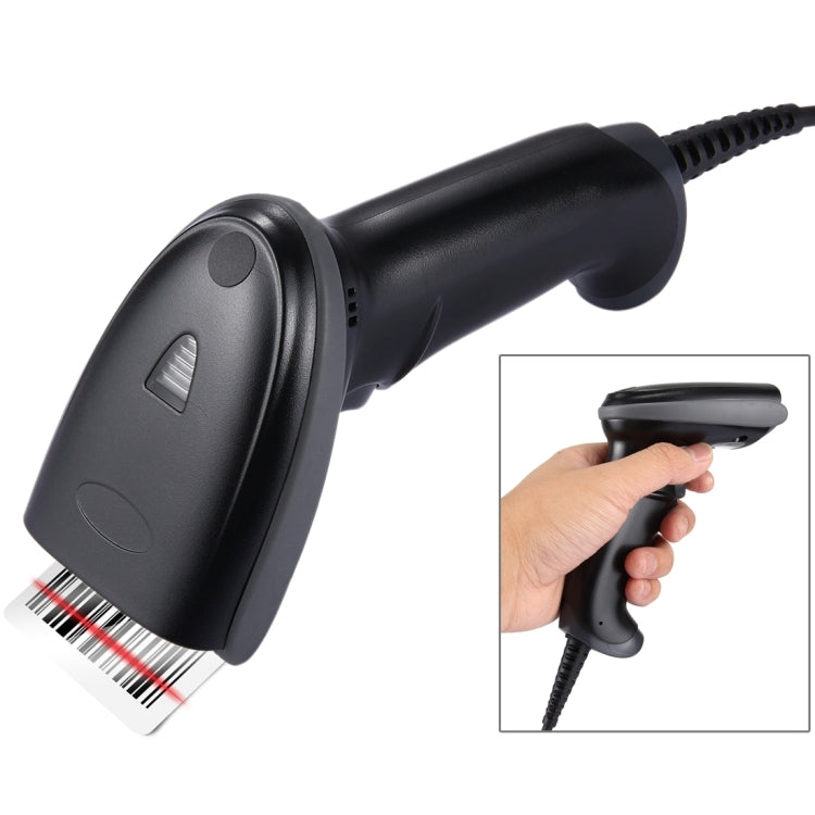 USB Laser Wired Handheld Barcode Scanner Barcode Reader, Cable Length: