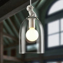 YWXLight Nordic Modern Hanging Lamp Creative Glass Pendant Light with E27 Edison Bulb