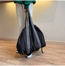 Leisure Handbag Nylon Shoulder Travel Sport Bag (Black)