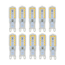 10PCS YWXLight AC 110-130V AC 220-240V G9 22LEDs 5W 2835SMD Dimmable Transparent Peanut Lamp (Color:110V Size:Warm White)