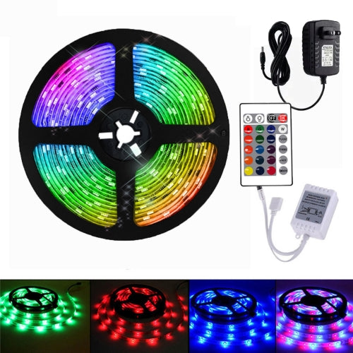 YWXLight US Plug 5M 2835SMD No Waterproof Light With 24 Key Remote Control RGB LED Light Strip