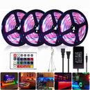 YWXLight 5M RGB LED Strip DC 12V SMD 2835 Non-Waterproof Flexible LED Light Tape Ribbon, 24-keys Remote Control