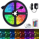 YWXLight US Plug 5M 300 LEDs SMD 2835 Waterproof RGB LED Light Bar Strip 24Key Remote Control