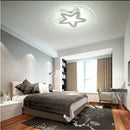 Simple Creative LED Ceiling Lamp Star Moon Ceiling Lamp Nordic Art Ceiling Lamp Modern Bedroom Ceiling Lamp 420mm (White Light)