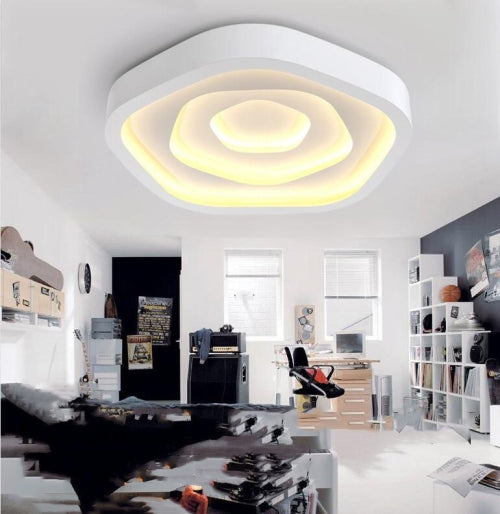 Rose Shape Modern Living Room Bedroom Minimalist LED Ceiling Lamp, Diameter: 530mm(Warm White)