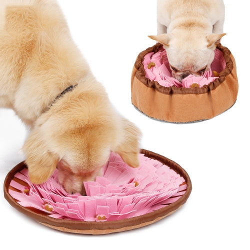 Doglemi Dog Snuffle Bowl Mat Pet Snuffling Nose Work Mat IQ Training Slow Eat Bowl