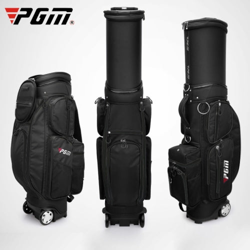 PGM Ultralight Portable Retractable Nylon Golf Ball Bag with Pulley (Black)