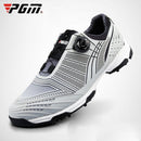 PGM Golf Knob Buckle Lace Sneakers Outdoor Sport Non-slip Shoes for Men(Color:Black Gray Size:43)