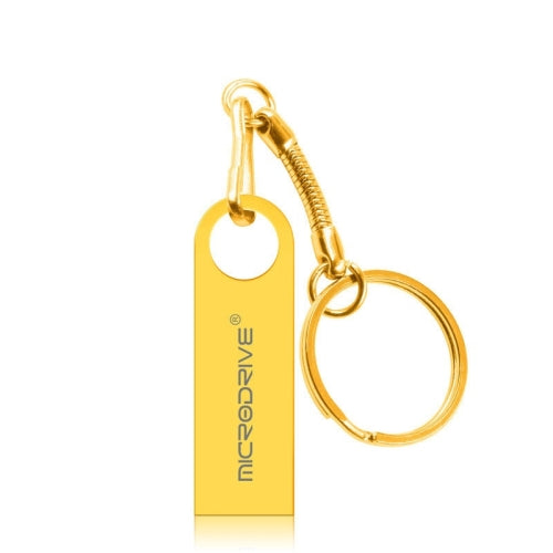 MicroDrive 32GB USB 2.0 Metal Waterproof High Speed U Disk(Gold)