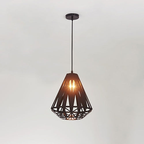 YWXLight Iron Industrial Hanging Lamp Living Room Bedroom Kitchen Creative Chandelier (Black)