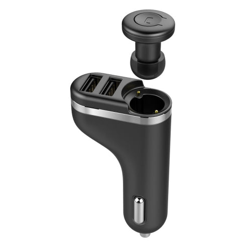 OVEVO Q15 2 in 1 Dual USB Wireless Bluetooth Portable Earphone Headset Intelligent Auto Car Charger