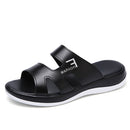 Comfortable Soft Flat Bottom Non-slip Beach Sandals Slippers for Women (Color:Black Size:39)