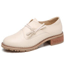 Set Feet Thick Heel Fashion Casual Shoes for Women (Color:Beige Size:35)