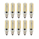 10 PCS E11 7W 152 LEDs 3014 SMD 600-700 LM Warm White Dimmable Silicone LED Corn Bulbs, AC 220V