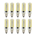 10 PCS E11 7W 152 LEDs 3014 SMD 600-700 LM Cold White Dimmable Silicone LED Corn Bulbs, AC 220V