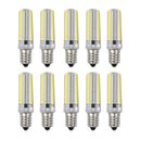 10 PCS E12 7W 152 LEDs 3014 SMD 600-700 LM Cold White Dimmable Silicone LED Corn Bulbs, AC 220V