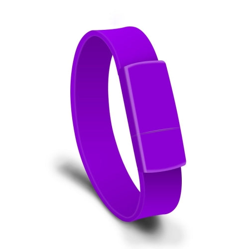 MicroDrive 8GB USB 2.0 Fashion Bracelet Wristband U Disk (Purple)