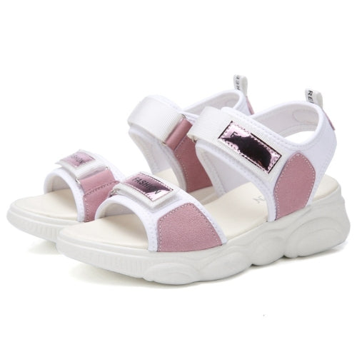 Suede Casual Sports Lightweight Wearable Sandals for Women (Color:Pink Size:40)