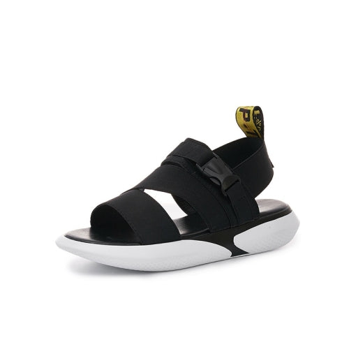 Casual Thick Bottom Non-slip Wear-resistant Sports Elastic Band Sandals for Women (Color:Black Size:35)