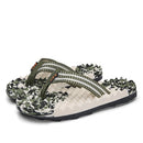 Non-slip Wearable Lightweight and Comfortable Flip Flops for Men (Color:Army Green Size:45)