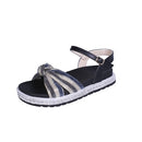 Muffin Bottom Color Matching Non-slip Wearable Sandals for Women (Color:Black Size:38)