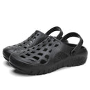 Stylish Simple and Comfortable Breathable Two-use Hole Sandals for Men (Color:Black Size:40)
