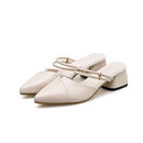 Fashion Wild Pointed Head Thick Bottom Shoes for Women (Color:Apricot Size:41)