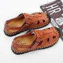 Hollow Comfortable Breathable Non-slip Wear-resistant Outdoor Casual Sandals for Men (Color:Yellow Brown Size:45)