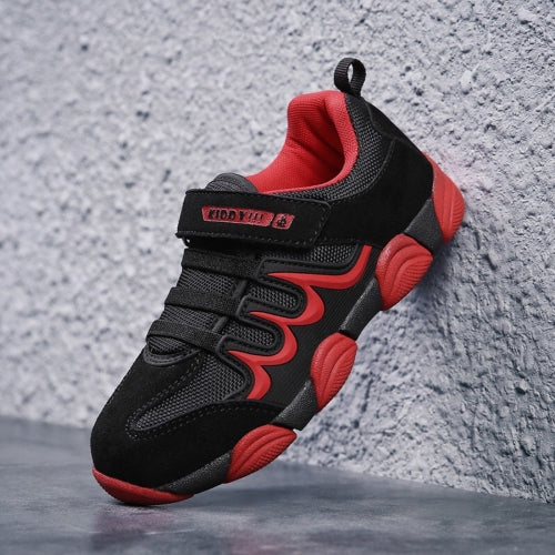 Simple Tide Soft and Comfortable Color Matching Casual Shoes for Children (Color:Black Red Size:33)