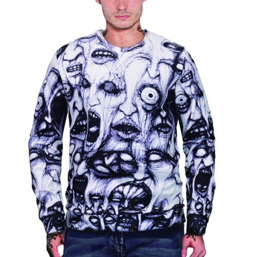 3D Printed Crew Neck Sweater for Men (Color:WY3005 Size:XL)