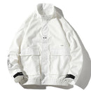 Letters Print Loose Top Casual Jacket for Men (Color:White Size:XXL)