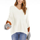 Fashion Casual V-neck Sweater (Color:White Size:S)