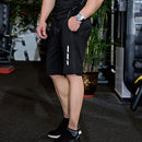Men Stretch Quick-drying Casual Shorts (Color:Black Size:S)