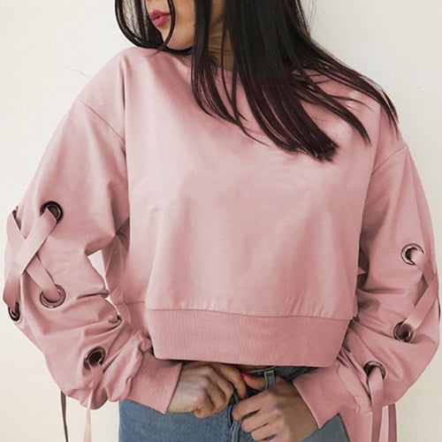 Corn Strap Loose Sweater Coat (Color:Pink Size:S)