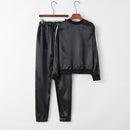 Pull Strip Two-color Casual Suit (Color:Black Size:S)