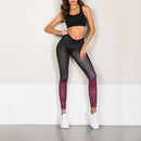 Running Elastic Hip Casual Sports Nine Points Leggings (Color:Black Size:M)