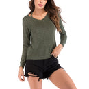 Autumn and Winter Solid Color Long-sleeved Pullover Sweater (Color:Green Size:M)