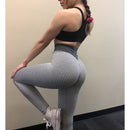 Sports Fitness Quick-drying Mesh Waist Yoga Pants (Color:Grey Size:L)