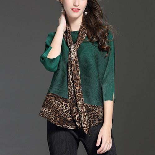 Wild Loose T-shirt Tide Ruffled Top (Color:Green Size:One Size)