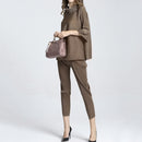 Temperament Slim Thin Piece Modern Suit (Color:Khaki Size:One size)