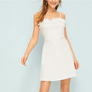 Sexy Women Halter Dress (Color:White Size:M)