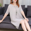 Beaded Dress Temperament Fold (Color:Grey Size:One Size)