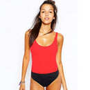 Color Matching Swimsuit (Color:Red Size:XL)