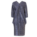 Temperament Bat Sleeve Loose Long Section Package Hip Dress (Color:Purple Size:One Size)