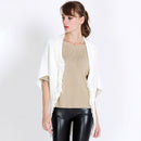 Fashion Wild Was Thin Loose Cloak Cape Sweater (Color:White Size:S)