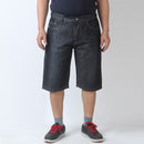 Solid Color Comfort Straight Loose Casual Shorts Cropped Pants (Color:Black Size:36)